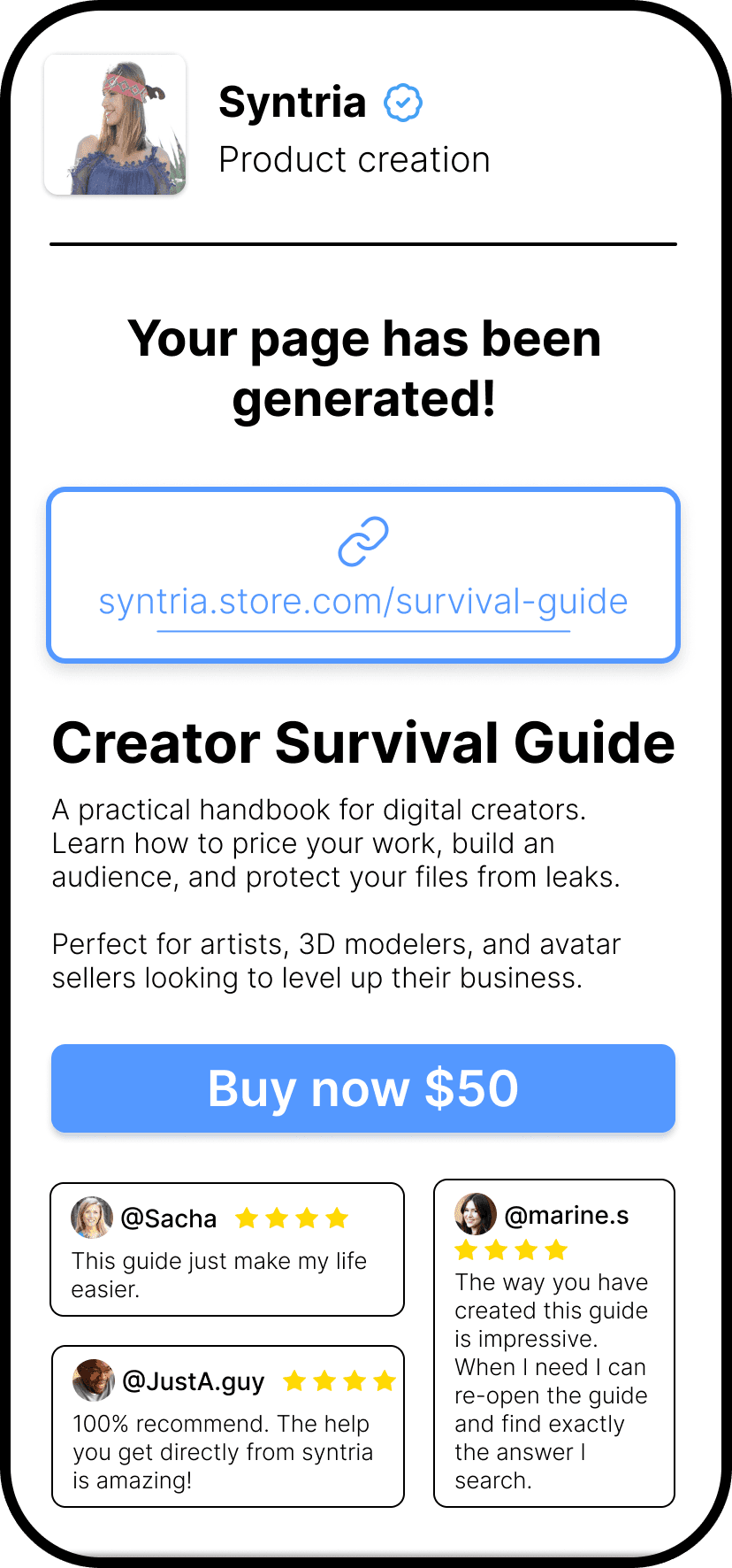 It’s live. It’s ready. Go share(sell) it.